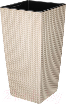 Кашпо Эльфпласт Camellia Ротанг / EP594-3 (слоновая кость)