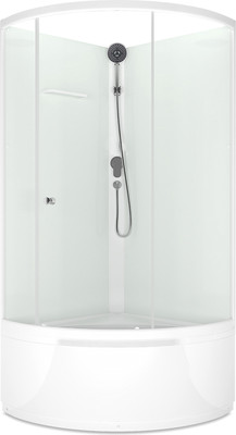 Душевая кабина Domani-Spa Simple 99 High Eco / DS01EcSm99HWCl00-V1.2 (белый/прозрачное стекло)