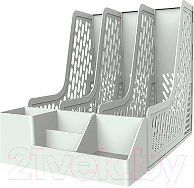 Лоток для бумаг Deli Maxi / Z00112 (серый)