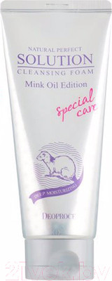 Пенка для умывания Deoproce Natural Perpect Solution Cleansing Foam Mink Oil Edition (170г)