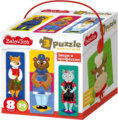Развивающая игра Baby Toys Звери и профессии / 4773 (24эл)