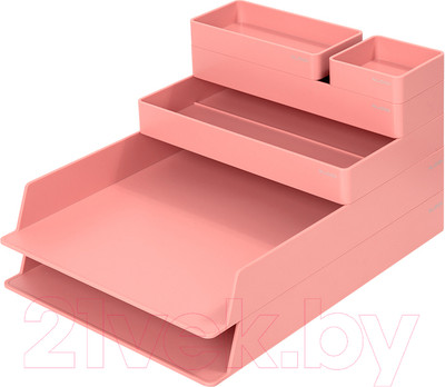 Органайзер настольный Deli Nusign / NS001 (розовый)