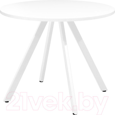 Обеденный стол Millwood Олесунн D1000 18мм (белый/металл белый)