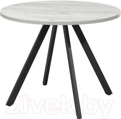 Обеденный стол Millwood Олесунн D1000 18мм (дуб белый Craft/металл черный)