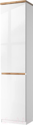 Шкаф-пенал Anrex Taurus 1D (белый/дуб вотан)