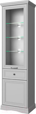 Шкаф с витриной Anrex Valencia 1V1D1S (серый)