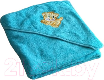 Полотенце с капюшоном Goodness Махровое 100x100 (бирюзовый)