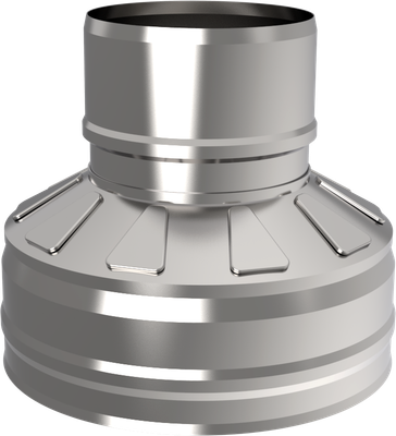 Переходник для дымохода UMKPRO 120х200 AISI 439/439 1мм/0.5мм (К) тип-2