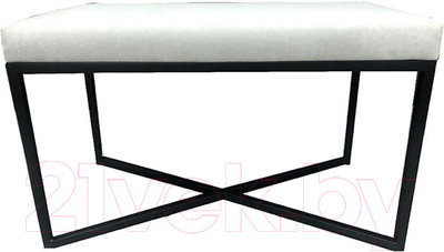 Банкетка Home Loft БА 6 (серый велюр/черный металл)