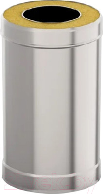 Труба вытяжная Гефест Сталь 0.25м 150х220 AISI 430/430 0.8мм/0.5мм (К)