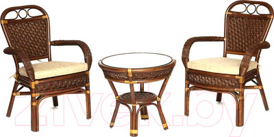 Комплект садовой мебели Tetchair Andrea (ротанг/античный орех)