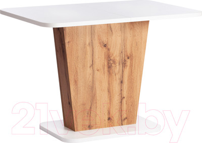 Обеденный стол Tetchair Gent 110-145x686x75.5 (дуб вотан/белый)