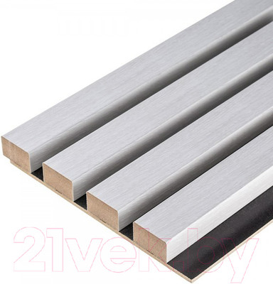 Реечная панель Grace МДФ 3D Line Modern L02 Береза черная (2750х160х19мм)