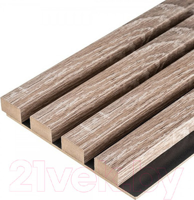 Реечная панель Grace МДФ панель 3D Line Modern L07 Ель сибирская (2750х160х19мм)