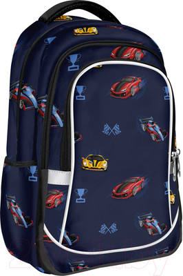Школьный рюкзак Creativiki Гонки / РЮК40КР-Г (синий)