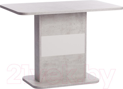 Обеденный стол Tetchair Smart 105-140x68.6х75 (белый бетон/белый)