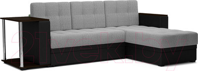 Диван угловой Mebel-Ars Атланта (рогожка серый)