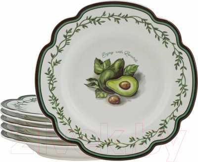 Набор тарелок Lenardi Авокадо 109-066 (6шт)