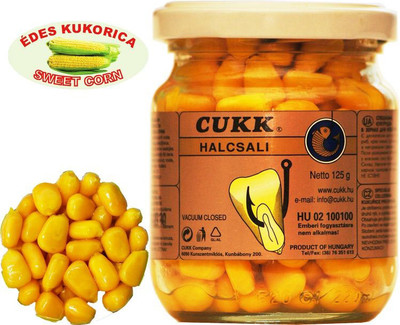 Насадка рыболовная CUKK Кукуруза сладкая ароматная (220мл, желтый)