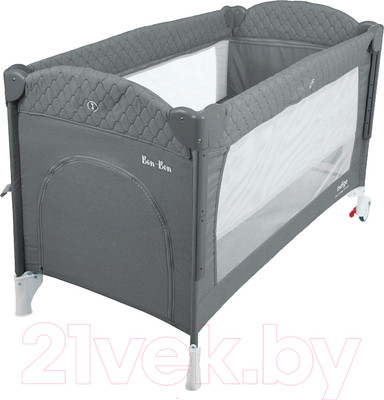 Кровать-манеж INDIGO Bon-Bon (серый)