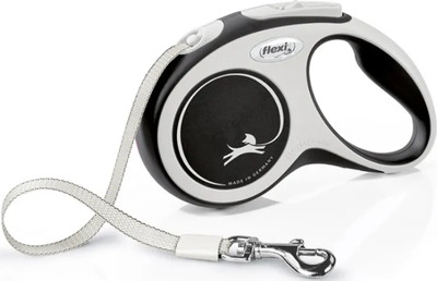 Поводок-рулетка Flexi New Comfort S 5m (ремень черный)