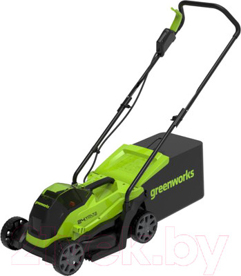 Газонокосилка аккумуляторная Greenworks GD24LM33K2 бесщеточная 24V 33см / 2516107UA (c АКБ 2Ач и ЗУ)