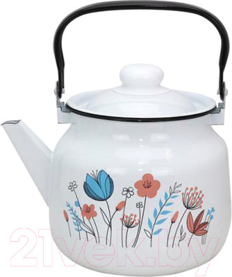 Чайник Эмаль Цветочки 01-2713/4М