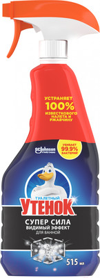 Чистящее средство для ванной комнаты Туалетный утенок Антиналет Видимый Эффект триггер (515мл)