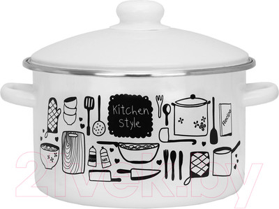 Кастрюля Эмаль Kitchen 01-Б1614/4М