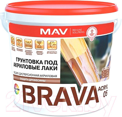 Грунтовка MAV Brava ВД-АК-05 (5л, белый)