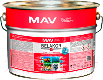 Грунт-эмаль MAV Belakor 15 Ral 7001 (10л, светло-серый матовый)