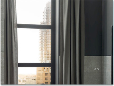 Зеркало Алмаз-Люкс Delhi 9070sh-6 (90x70см, с подсветкой, с сенсорной кнопкой и подогревом)