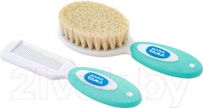 Набор для ухода за волосами детский Мама Тама Натуральная щетина / MT/086 (мятный)