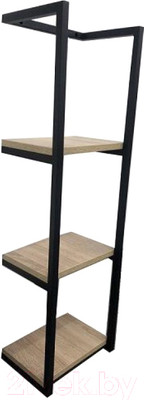 Полка для ванной Home Loft ПдВ 9005 (черный металл/дуб натуральный)