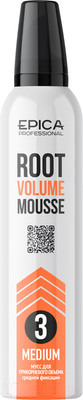Мусс для укладки волос Epica Professional Medium Для прикорневого объема средней фиксации (250мл)