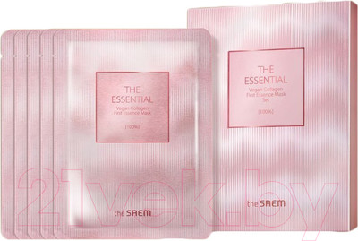 Набор масок для лица The Saem The Essential Vegan Collagen First Essence Mask Set (5шт)