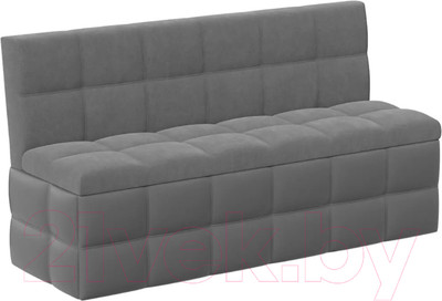 Скамья кухонная мягкая ТриЯ Домино исп.2 (кожзам серый/велюр серый)