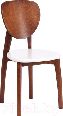 Стул Tetchair Diamante жесткое сиденье (бук/коричневый/белый)