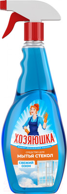 Средство для мытья стекол Хозяюшка Свежий озон с триггером (750мл)