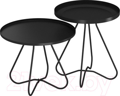 Комплект журнальных столиков Sheffilton SHT-CT3/CT3-2 (черный муар)