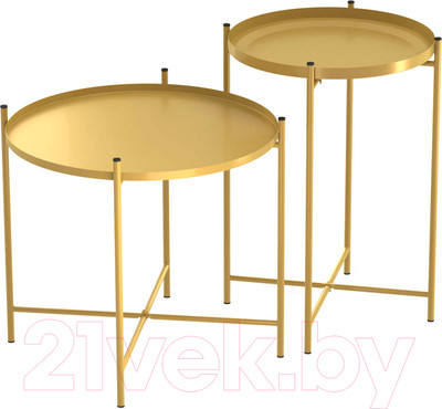 Комплект журнальных столиков Sheffilton SHT-CT8/CT8-2 (золото)