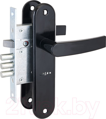 Замок врезной ПроСам ЗВ 9-6/13 м/о 55мм / 77305 (черный)