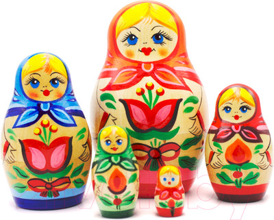 Матрешка сувенирная Брестская Фабрика Сувениров Набор традиционных старинных русских / 5018