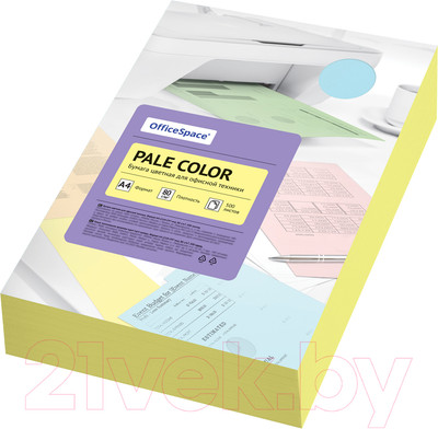 Бумага OfficeSpace Pale Color А4 / 356859 (500л, желтый)