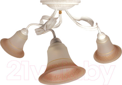 Люстра Элетех Лилия 131 НПБ 01-3x60-141 Е27 ИУ / 1005403748 (белый/золото)