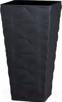 Кашпо Formplastic Diva Slim FP-4670 (глянцевый черный)