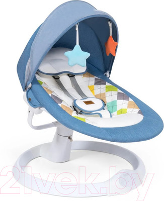 Детский шезлонг Nuovita Attento А1 (голубой/белый)