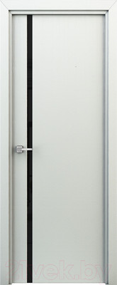 Дверной блок SMART Соло комплект 60x200 (белый/черное стекло)