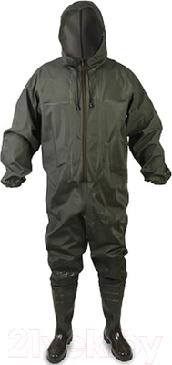 Комбинезон для охоты и рыбалки Следопыт ПВХ / PF-PB-F56 (р-р 43, оливковый)