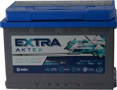 Автомобильный аккумулятор АкТех Extra Premium 740A L+ / ATEXP773L (77 А/ч)